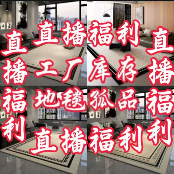 『直播』圈绒大尺寸客厅地毯家用