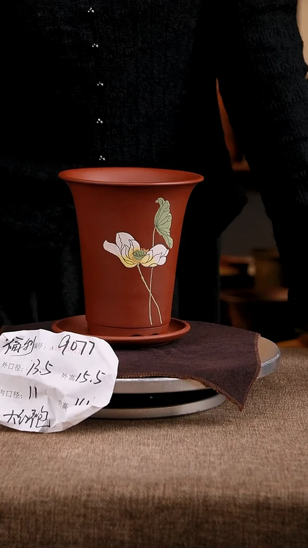 紫砂花盆花卉工艺9077+z