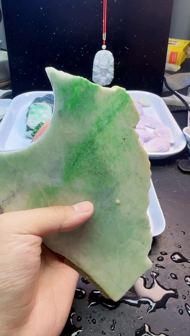 颈饰未镶嵌翡翠016天然A货翡翠
