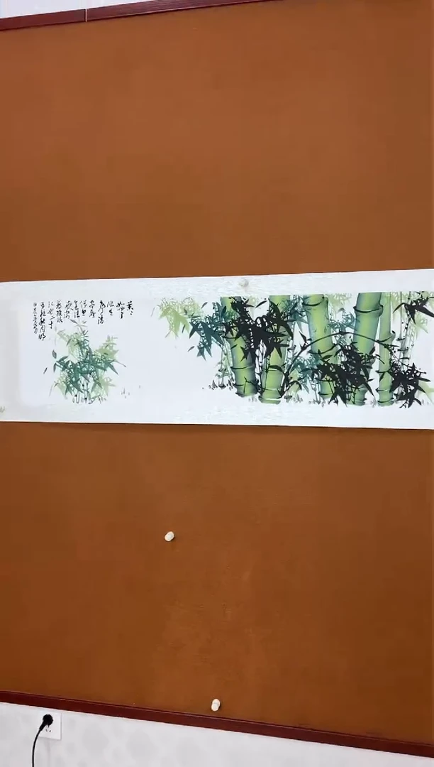 【闪购商品】国画竹报平安纯手绘无框