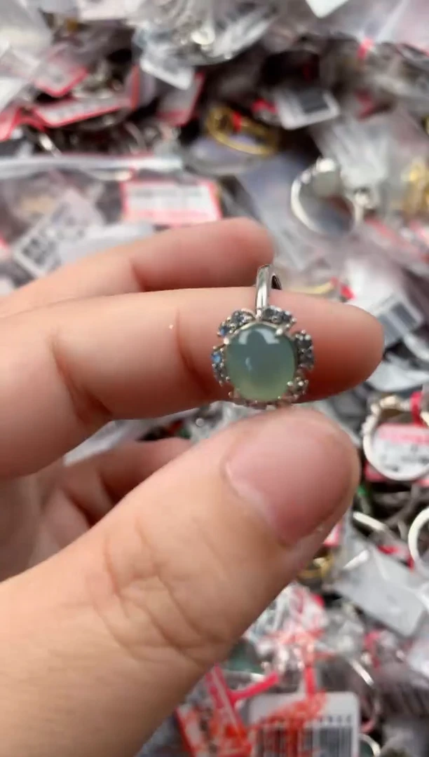 银S925镶嵌戒指翡翠11   1