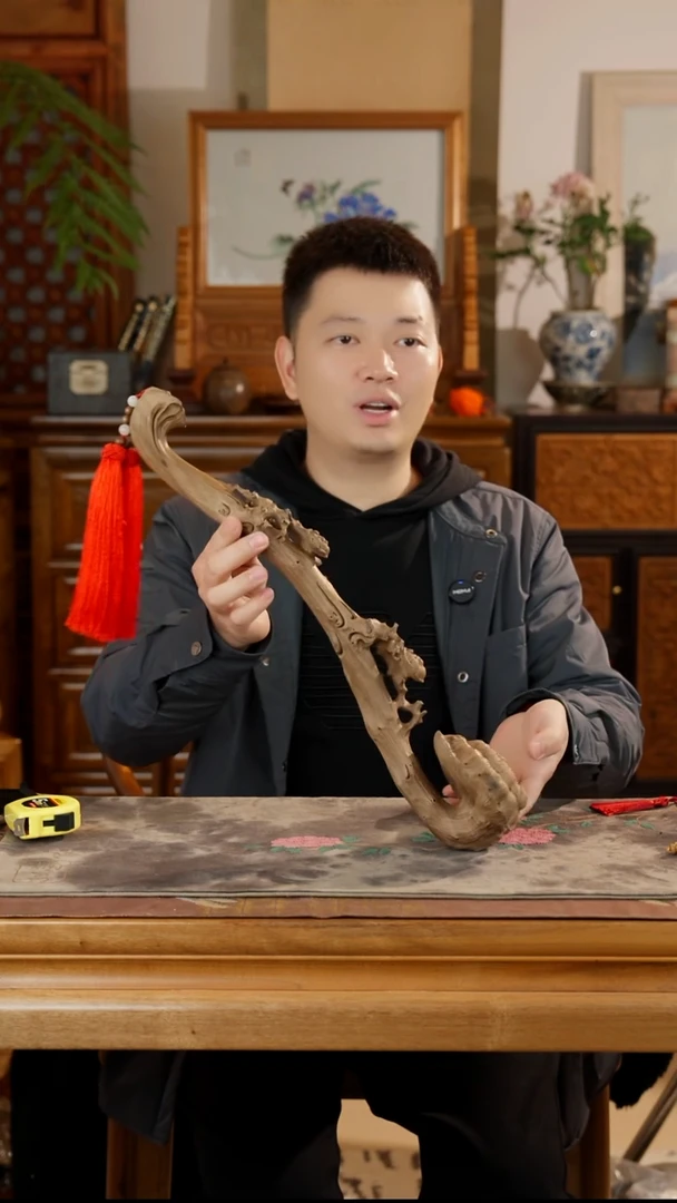 金丝楠木手工如意摆件