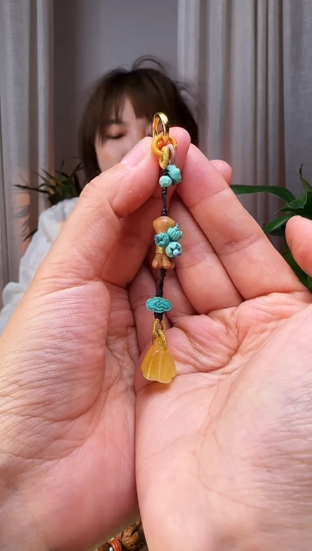 绿松石银S925镶嵌提溜时尚百搭A2344