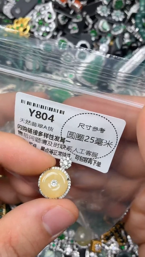 颈饰未镶嵌翡翠Y804吊坠