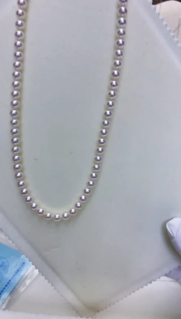 【闪购商品】海水珍珠饰品银S925镶嵌6-6.5满珠链