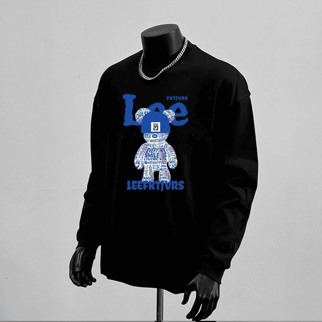 奥特莱斯~清仓捡漏大码2~230斤新款纯棉男上衣圆领高级百搭长袖风