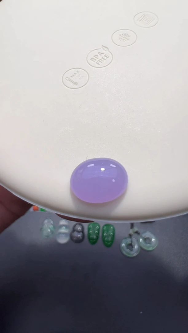 未镶嵌定制翡翠11.5*9.3*4.2紫蛋面