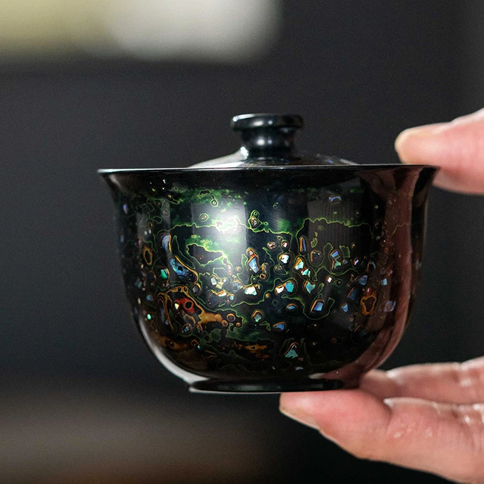 漆希-绿野盖碗GH657-yy