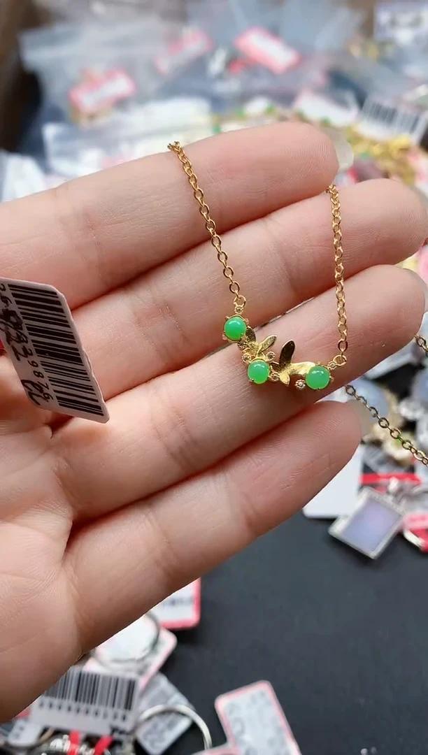 银S925镶嵌戒指翡翠天然A货缅甸翡翠