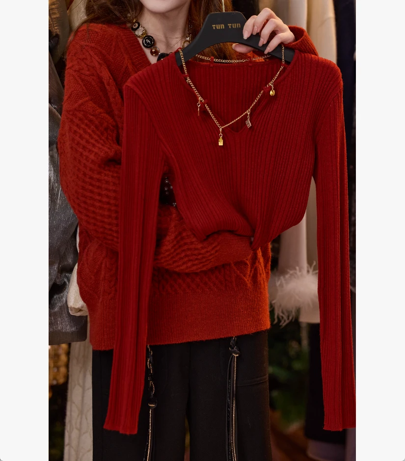 12月21号上新【时来运转 红色】毛织衫