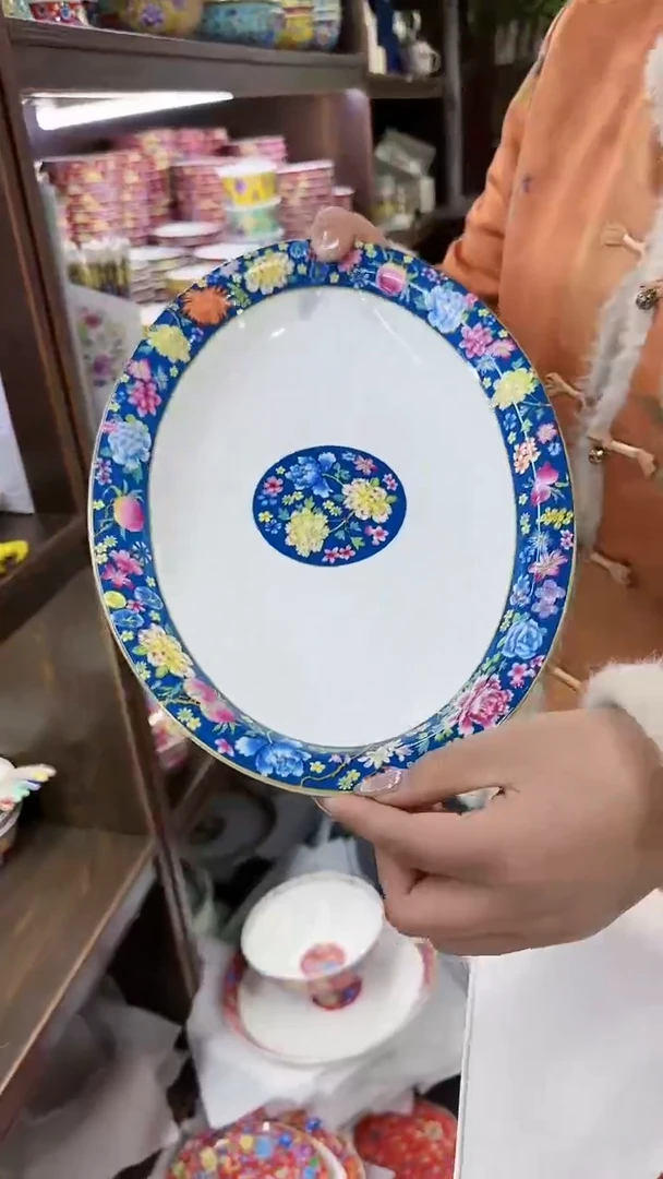 【闪购商品】瓷片12英寸鱼盘1个景德镇陶瓷