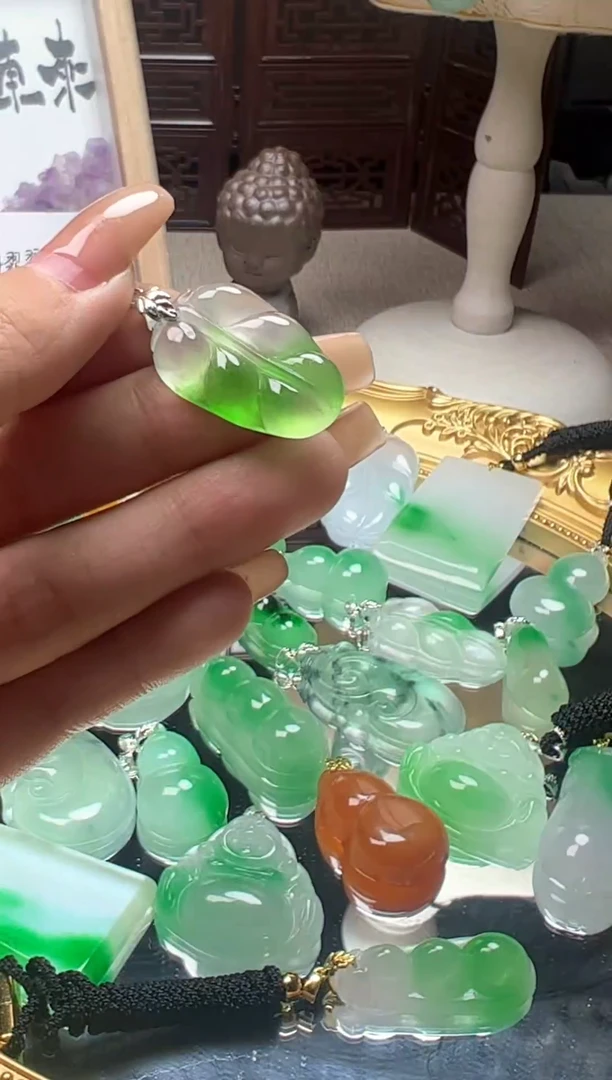 颈饰未镶嵌翡翠所见即所得，一图一物