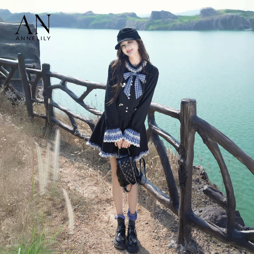 ANNELILY安琪琪【宁裳】精致休闲气质百搭时尚短裙套装AT2508113