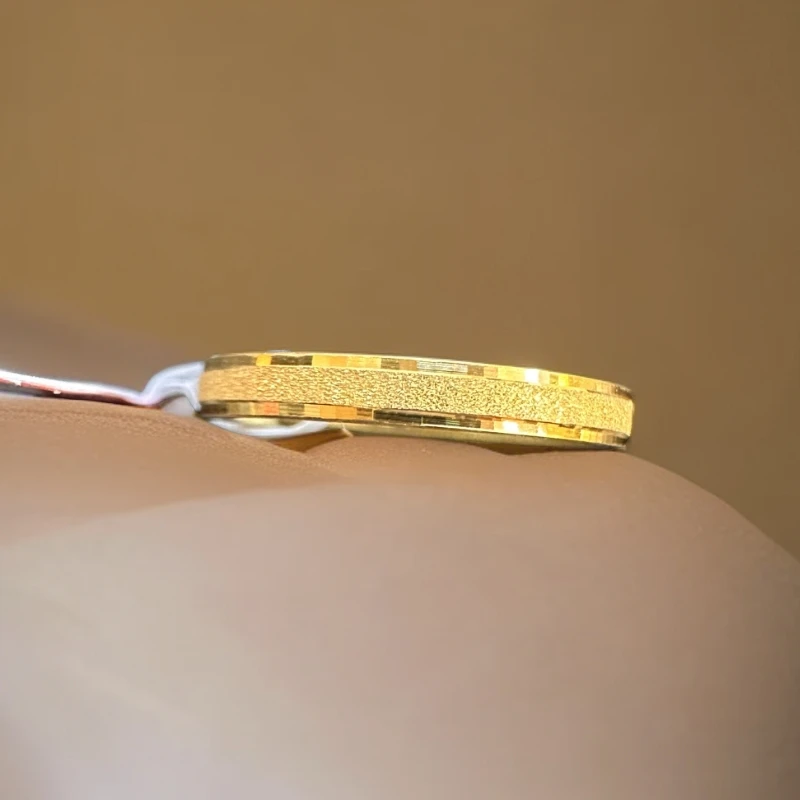 足金 磨砂 戒 指