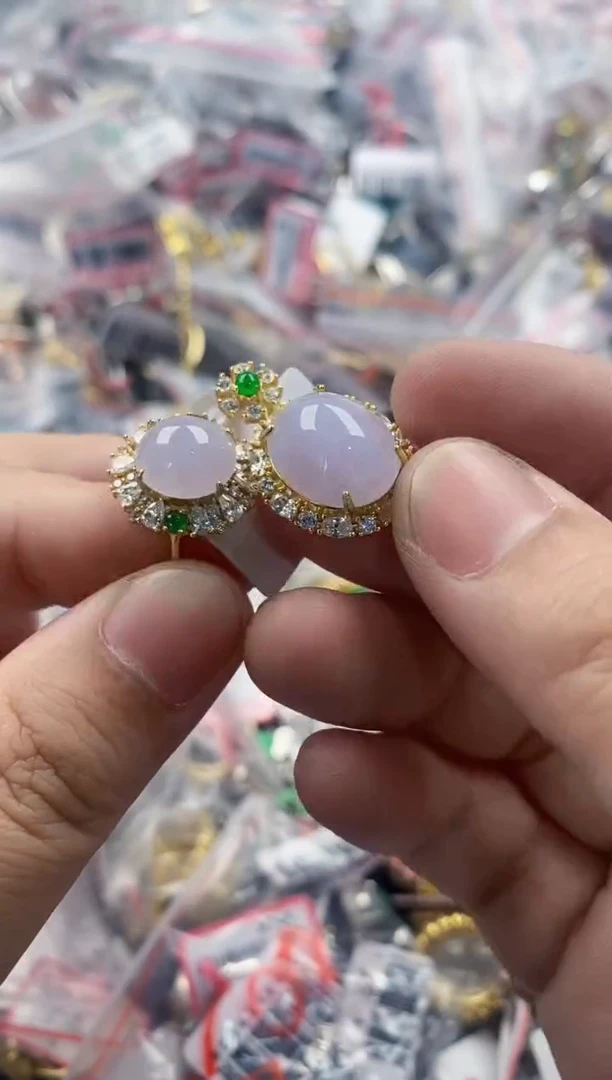 银S925镶嵌戒指翡翠555   3