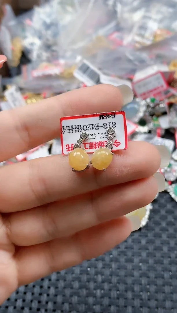 银S925镶嵌戒指翡翠天然A货缅甸翡翠