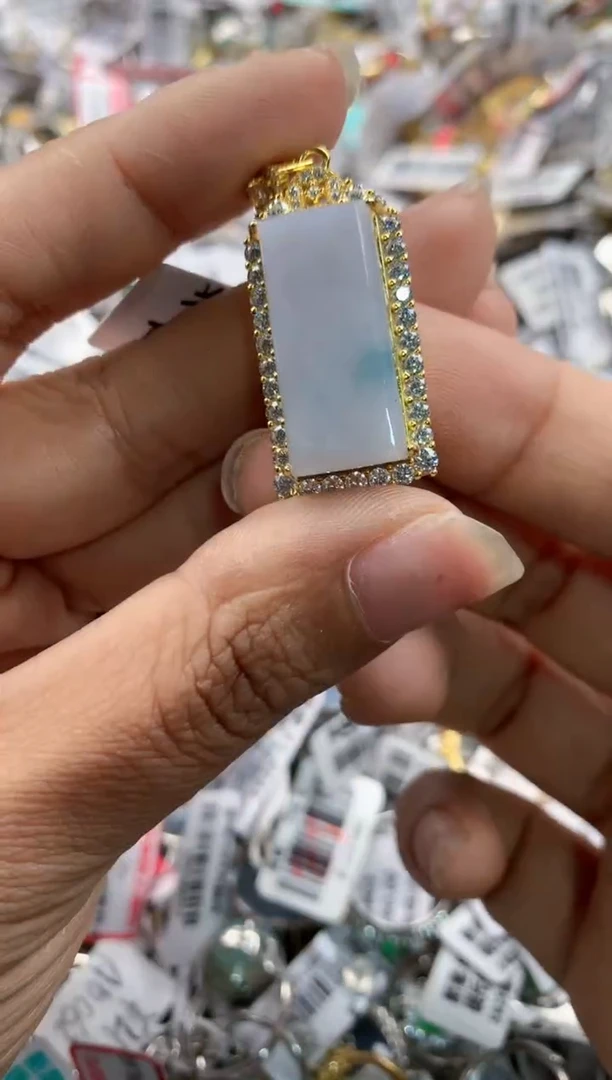 银S925镶嵌戒指翡翠555---4