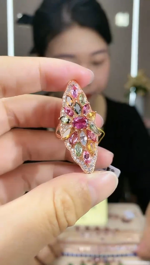 【闪购商品】碧玺手饰银S925镶嵌手饰