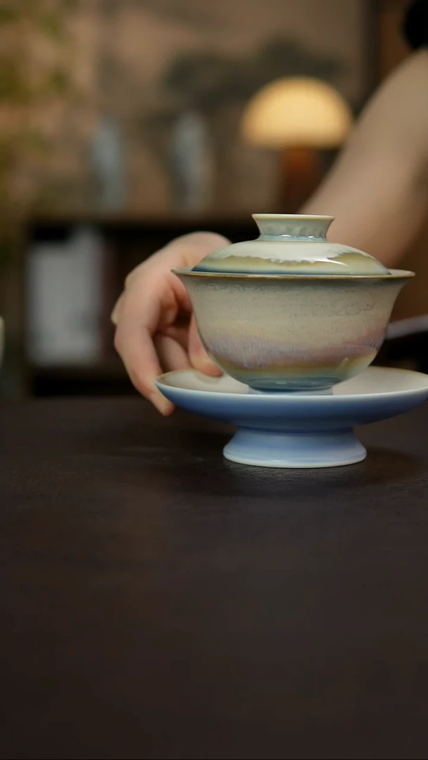 杯景德镇陶瓷杯碗柴烧多人