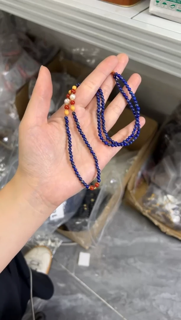 未镶嵌青金石手链青金石蜜蜡搭配款项链[0320]