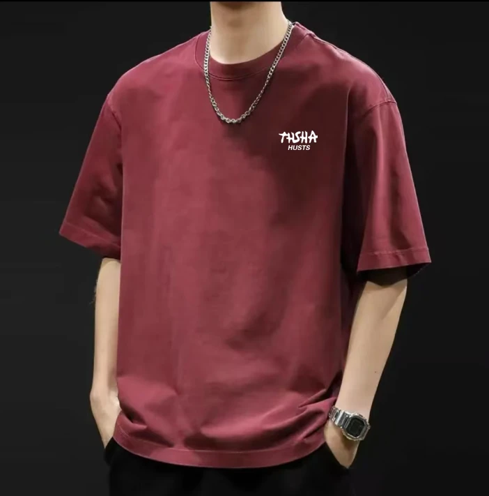 夏季日常圆领T恤时尚半袖男女同款纯棉港风潮流宽松休闲简约百搭