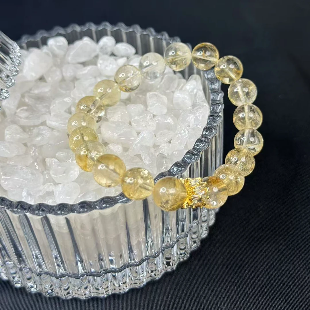 黄水晶渐变DIY手链