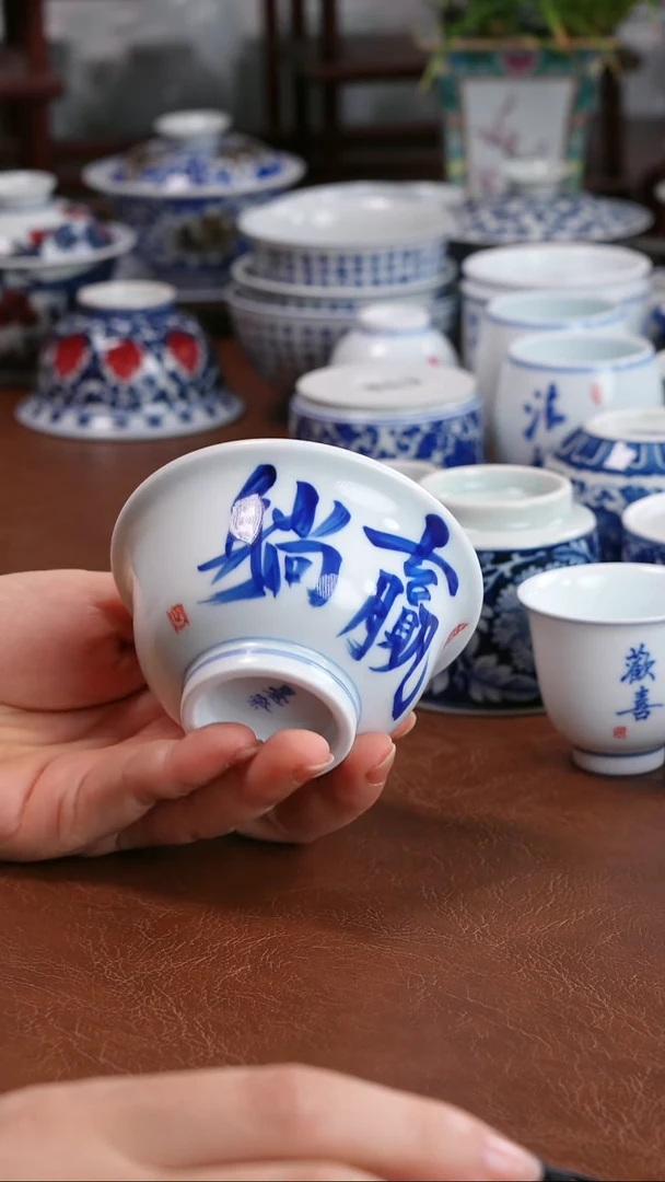 景德镇高端茶器景德镇墨奈纯手工手绘高端茶器