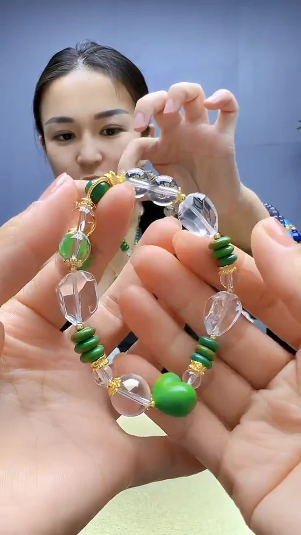 颈饰14K金镶嵌水晶随昔diy颈饰
