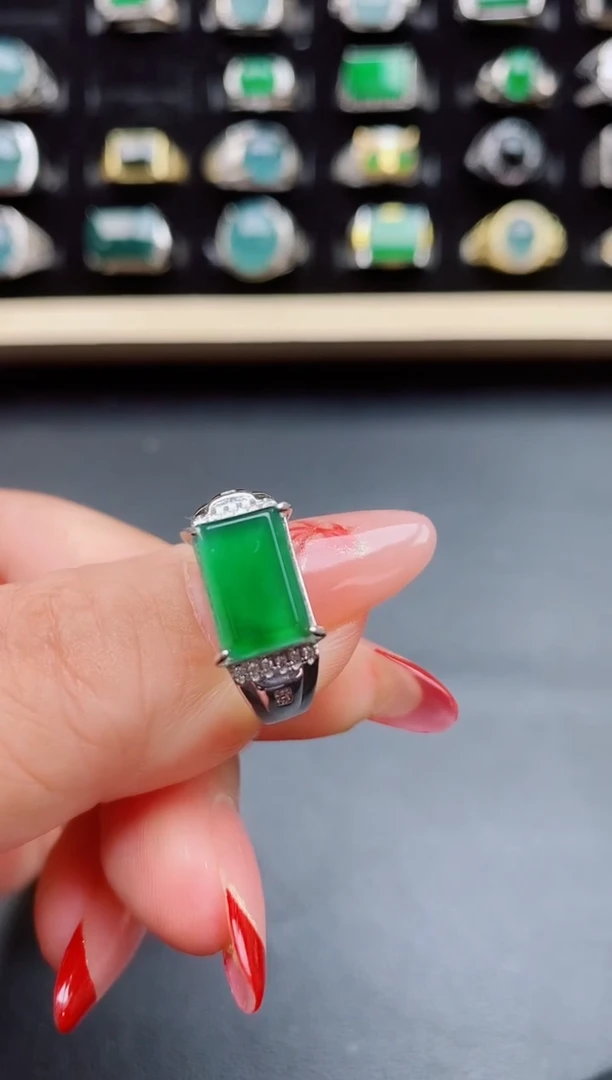 【闪购商品】翡翠戒指银S925镶嵌508505