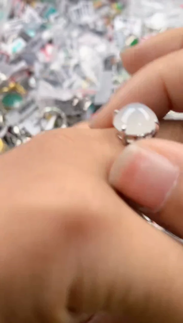 银S925镶嵌戒指翡翠999----6