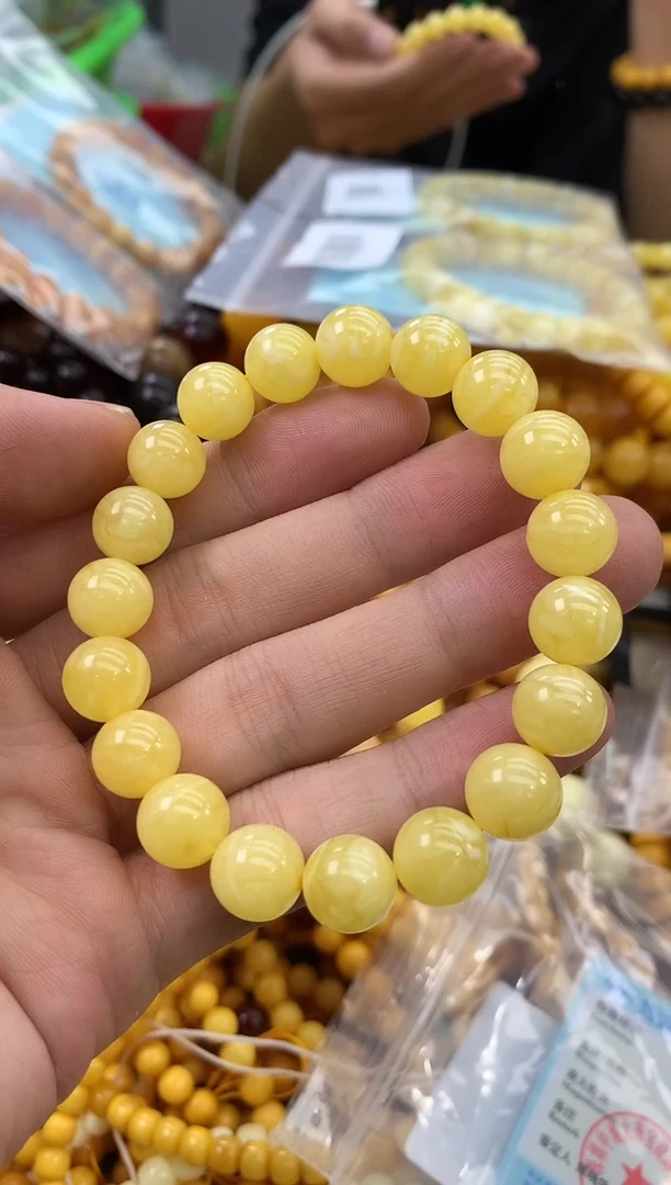 裸石蜜蜡未镶嵌手串