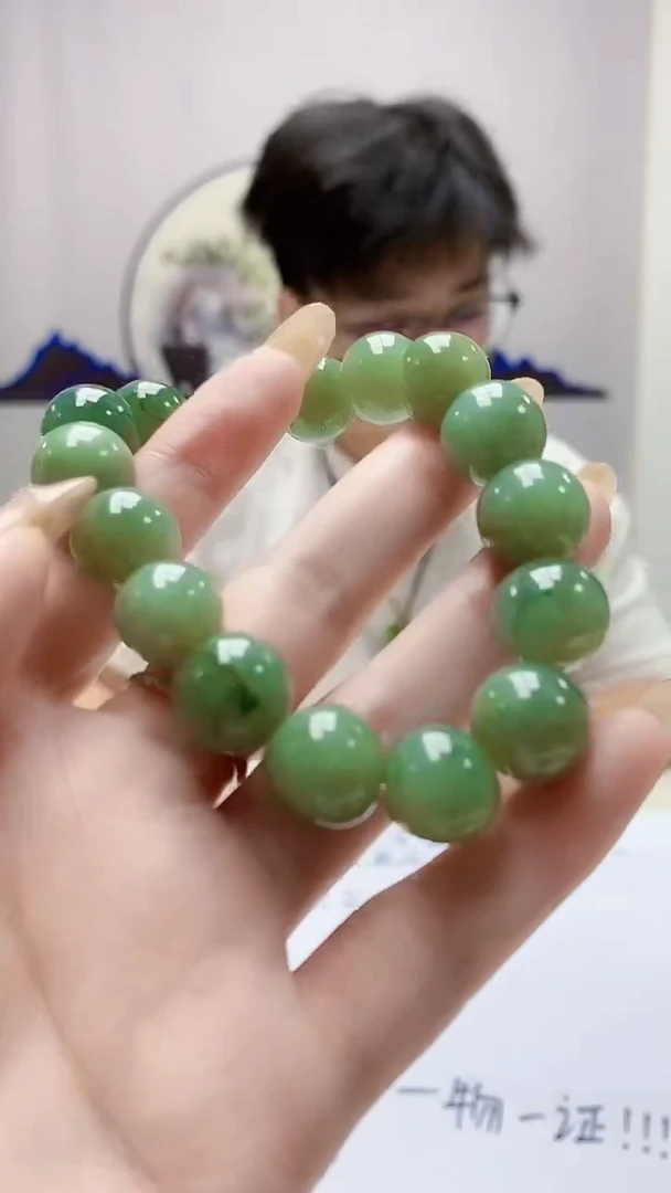 未镶嵌定制翡翠4688DD-毛货手串25