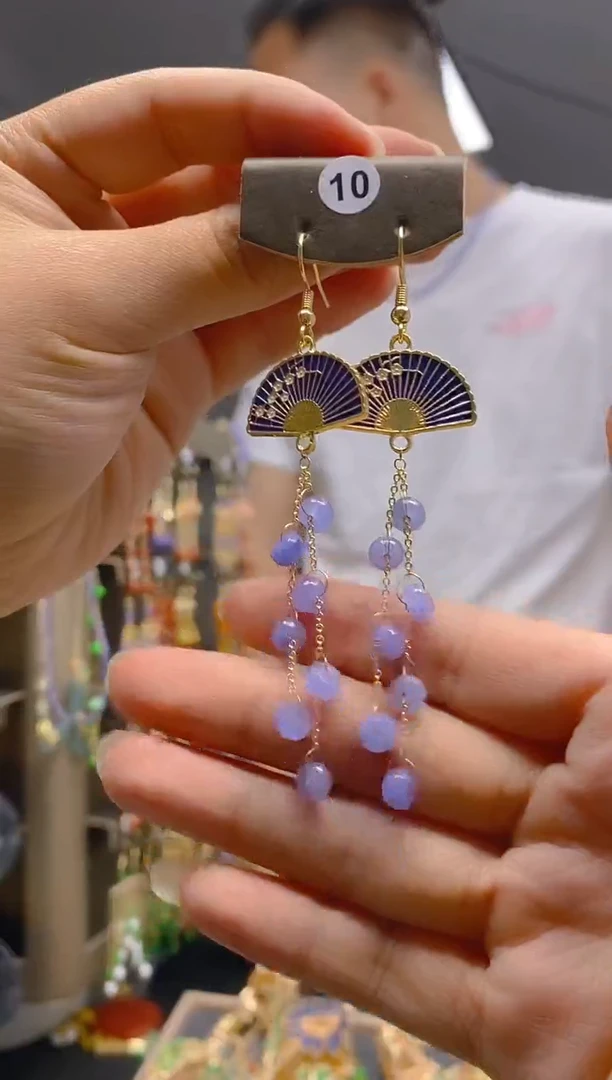 【闪购商品】翡翠耳饰合金0257翡翠耳钩