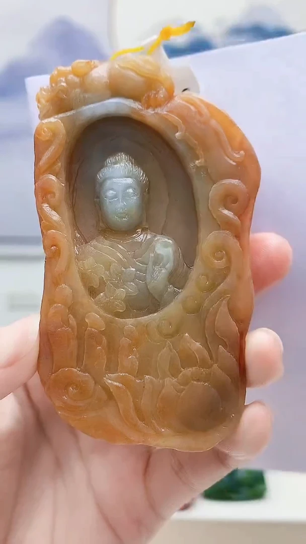 未镶嵌定制翡翠4812lr-毛货挂件70