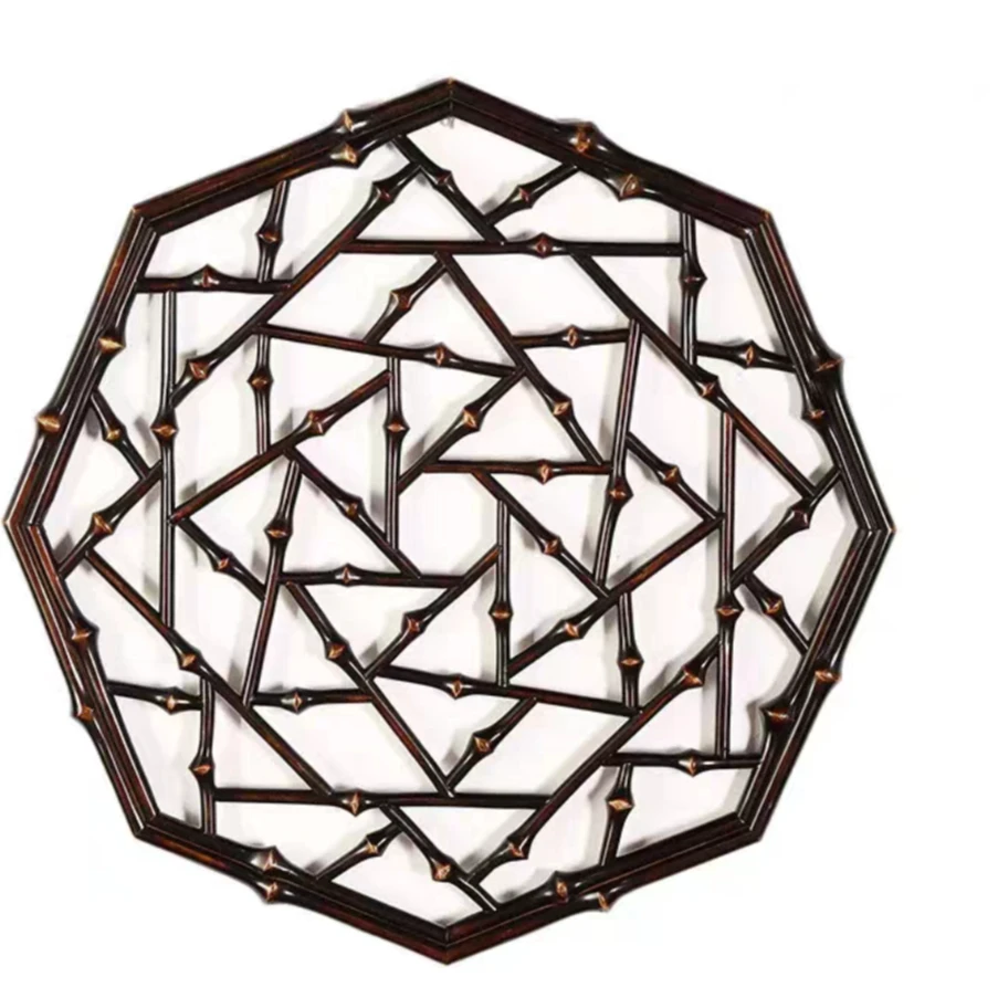 TS筇竹花窗装饰摆件竹制品窗花