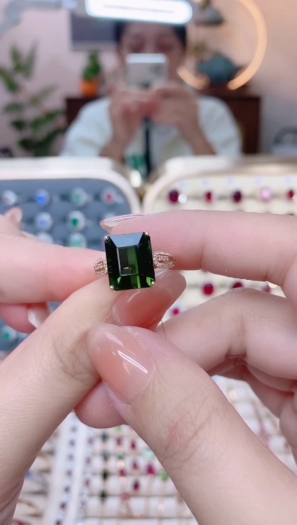 【闪购商品】碧玺18K金戒指18K金镶嵌1