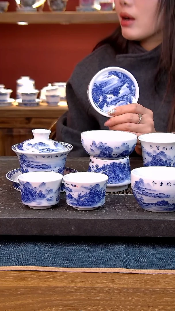 简装家用款7件套 白瓷陶瓷茶具