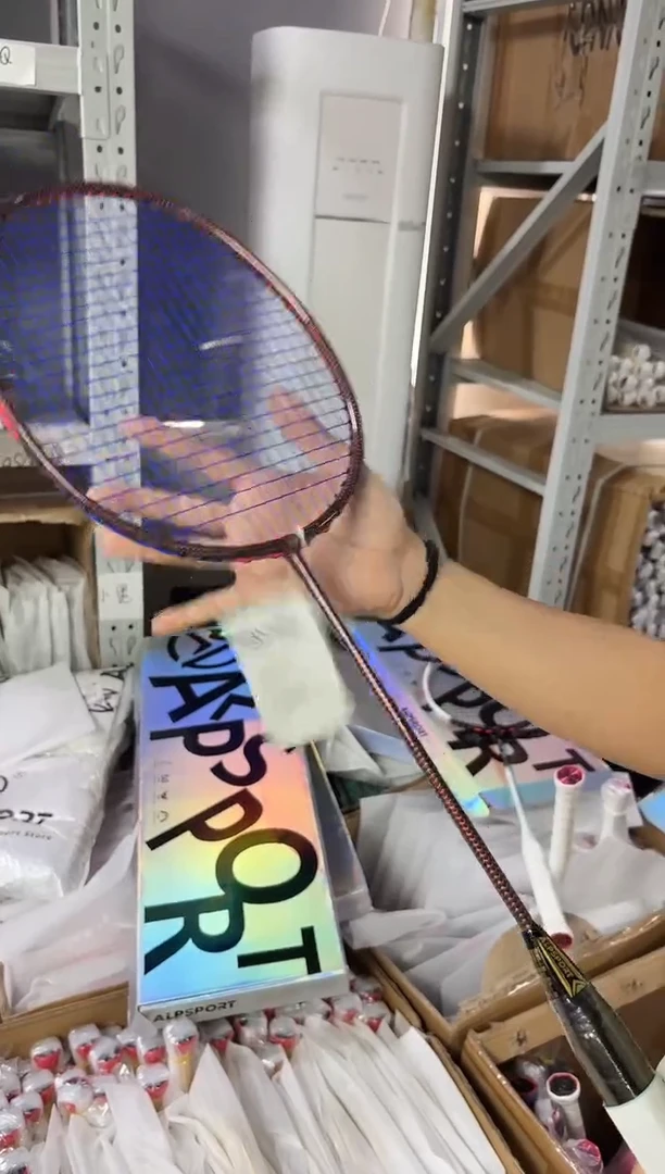 碳素/碳纤维1k碳布羽毛球拍 蓝线 3u