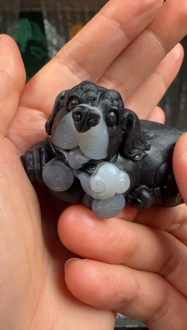 未镶嵌和田玉把件狗子