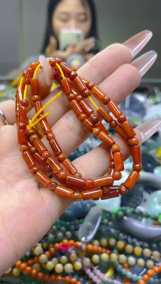 翡翠未镶嵌颈饰4MM/L/翡翠A货一图一物