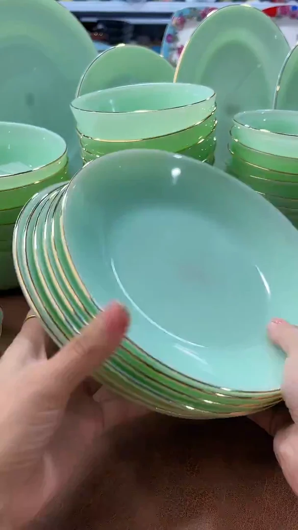 玉瓷8英寸圆深盘6只