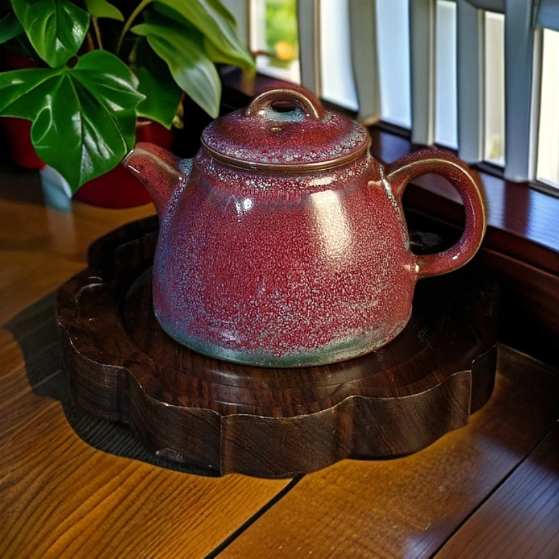 器有余 钧瓷原产地 卢钧秦权小壶红色