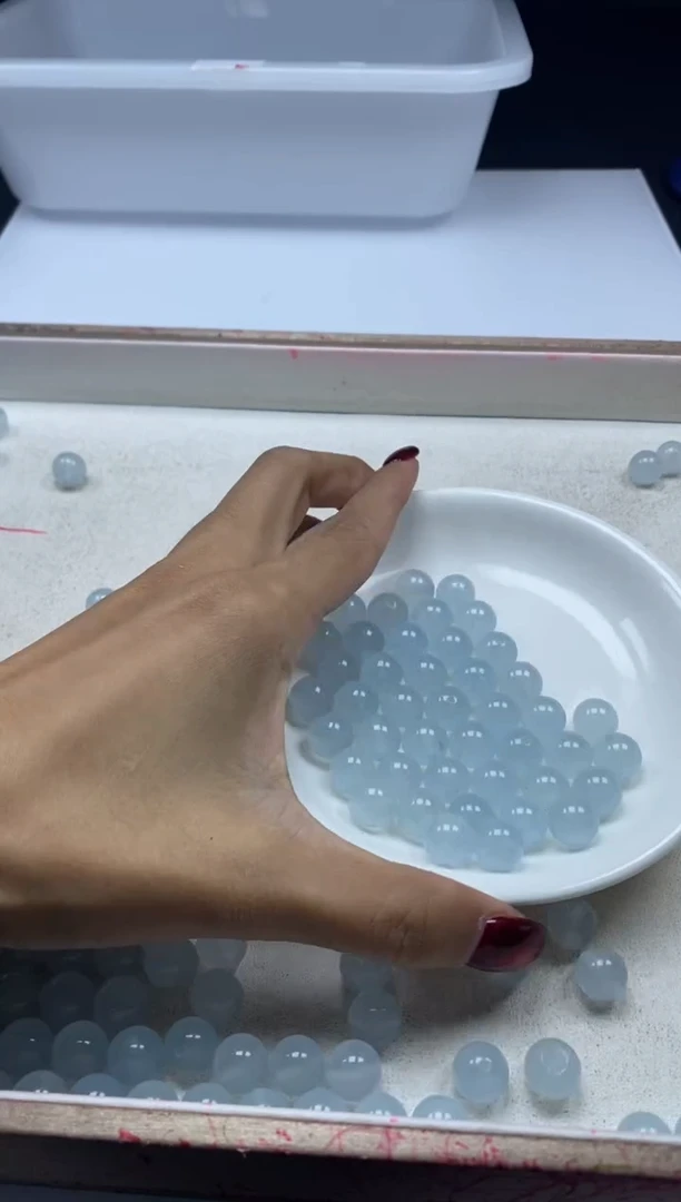 【闪购商品】玛瑙/玉髓颈饰未镶嵌w790冰川蓝玛瑙10mm*20颗