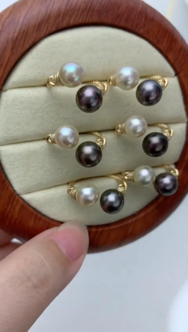 海水珍珠戒指银S925镶嵌e7 多样性发其一