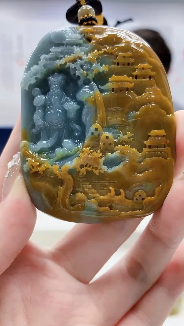 未镶嵌定制翡翠5060jw-毛货挂件29