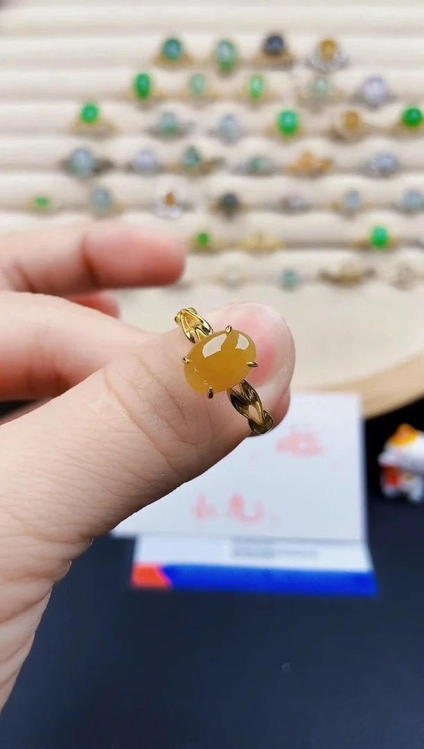 翡翠戒指银S925镶嵌21