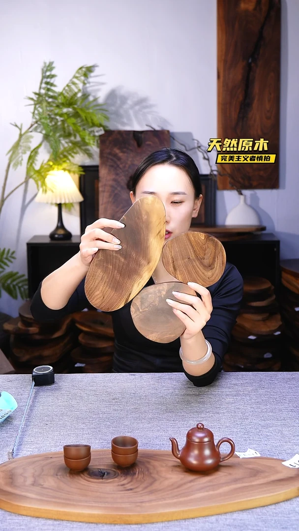 木北美黑胡桃原木.干裂疤结不属于商品质量问题完美主义者慎拍