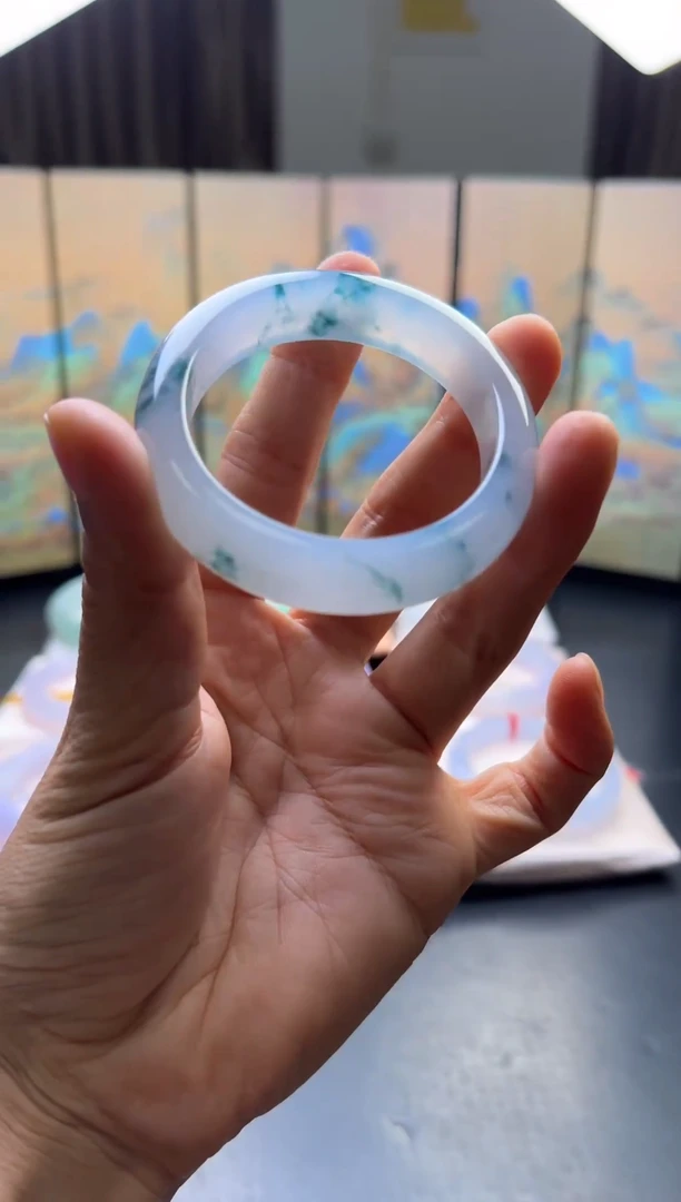 未镶嵌手镯翡翠翡翠手镯12 圈口54 55贵妃