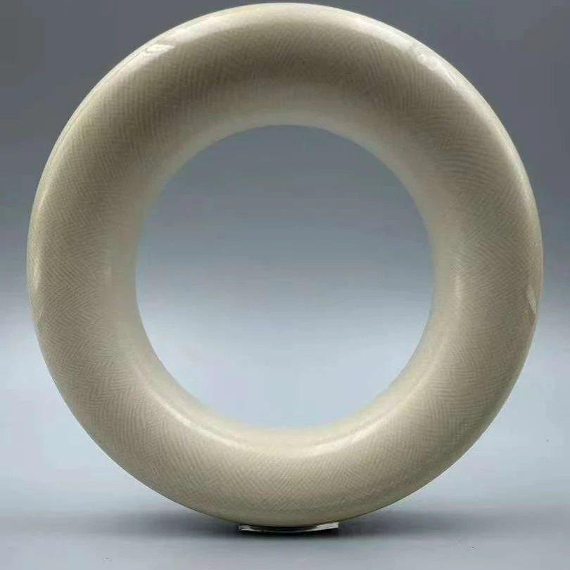 M50565天然猛犸牙满纹芝士皮西藏手镯圆镯男士134g 59.1*20.1mm