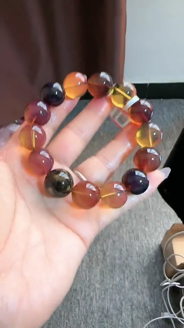 【闪购商品】琥珀手链未镶嵌规格16多宝手串#33